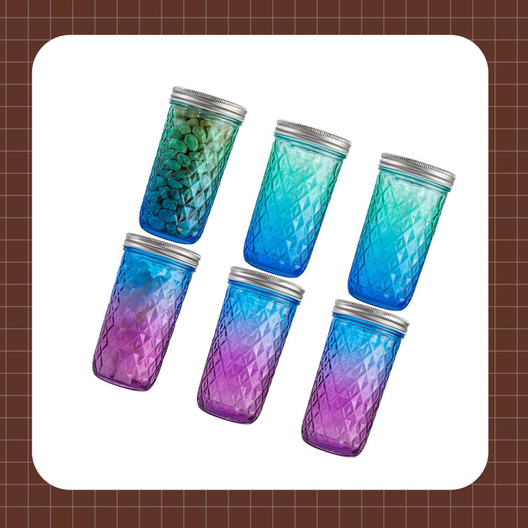 Eternal Night Mason Jars, 20 Oz Glass Canning Jars With Airtight Lids